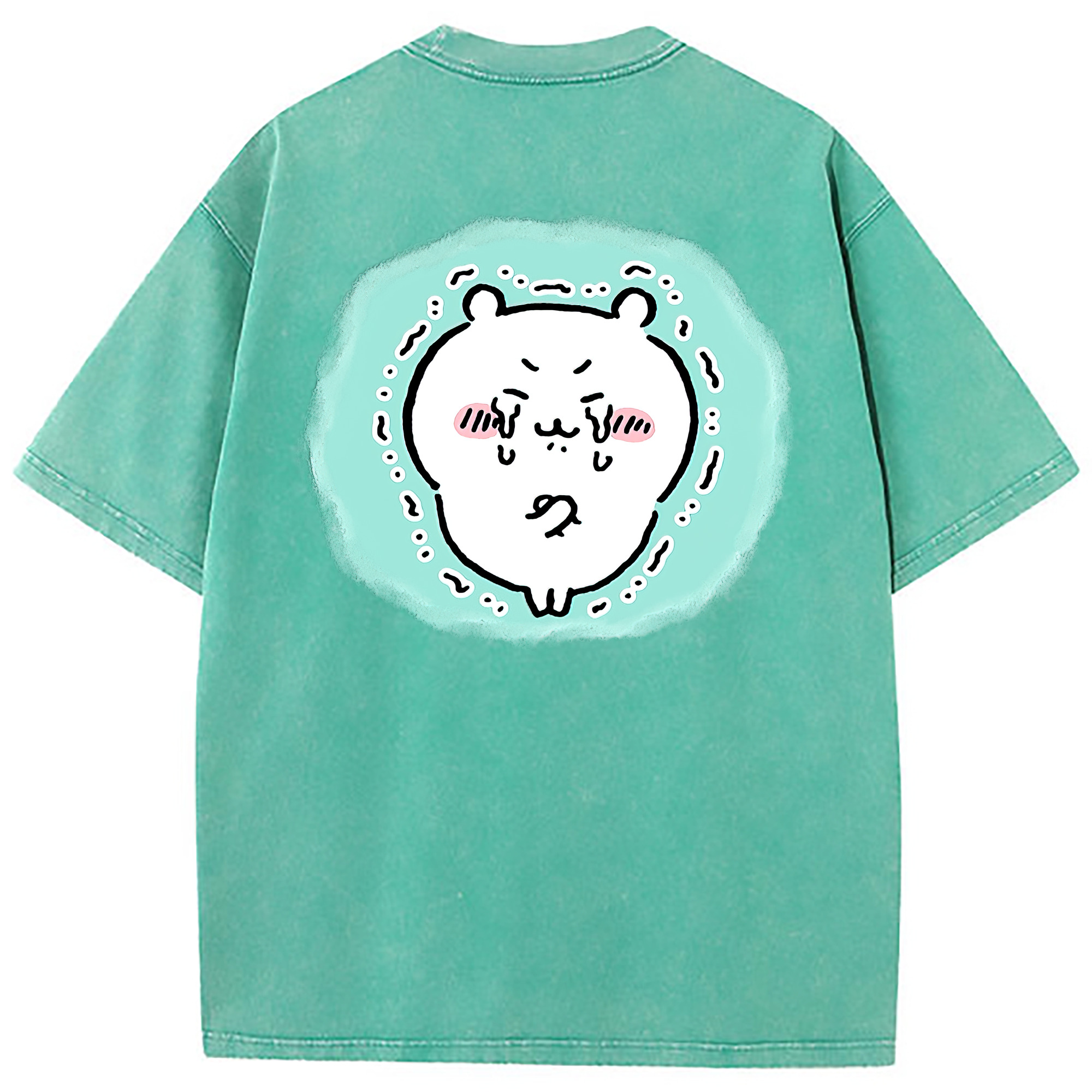 （画像用） ちいかわ ちいかわ Chii-kawa chiikawa 綿100% ヴィンテージ風 半袖Tシャツ（背面プリント）